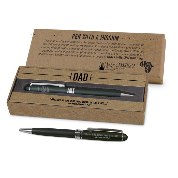 LCP Pen Dad Jeremiah 17:7 Black Metal