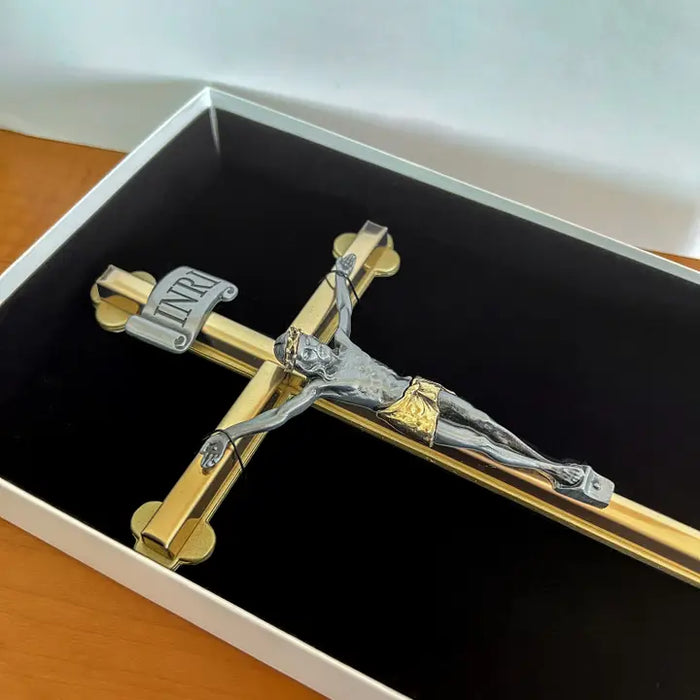 2-tone Wall Crucifix 8”