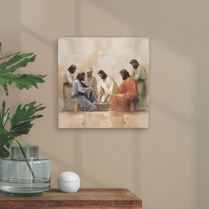 He Is Risen Collection Canvas - Jesus Washing
