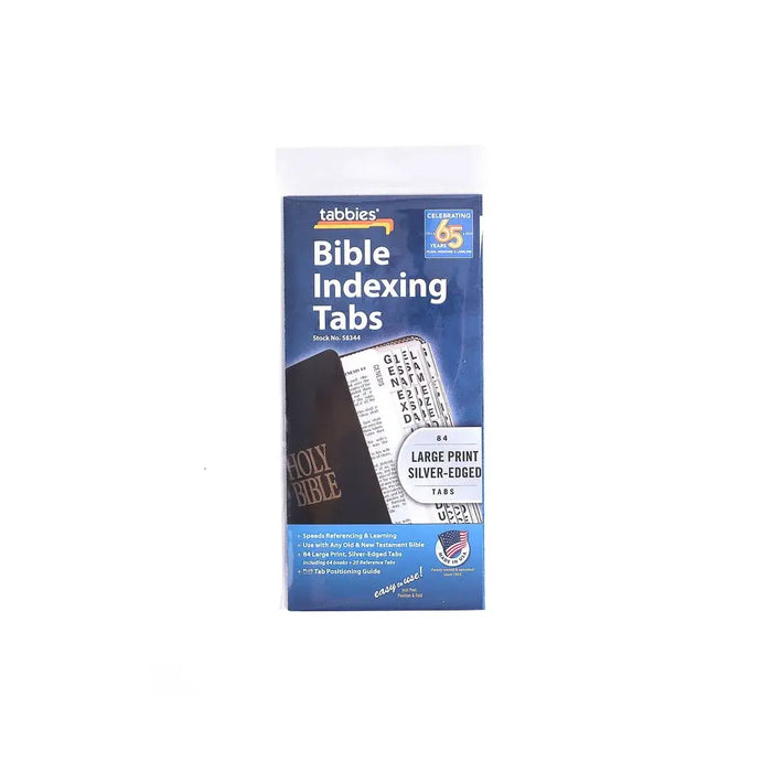 Bible Index Tabs Large Print Silver Tabbies Pk10