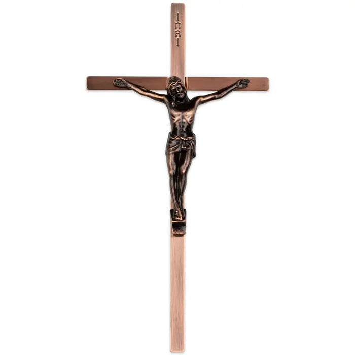 10" Crucifix - Metal-Rose Gold