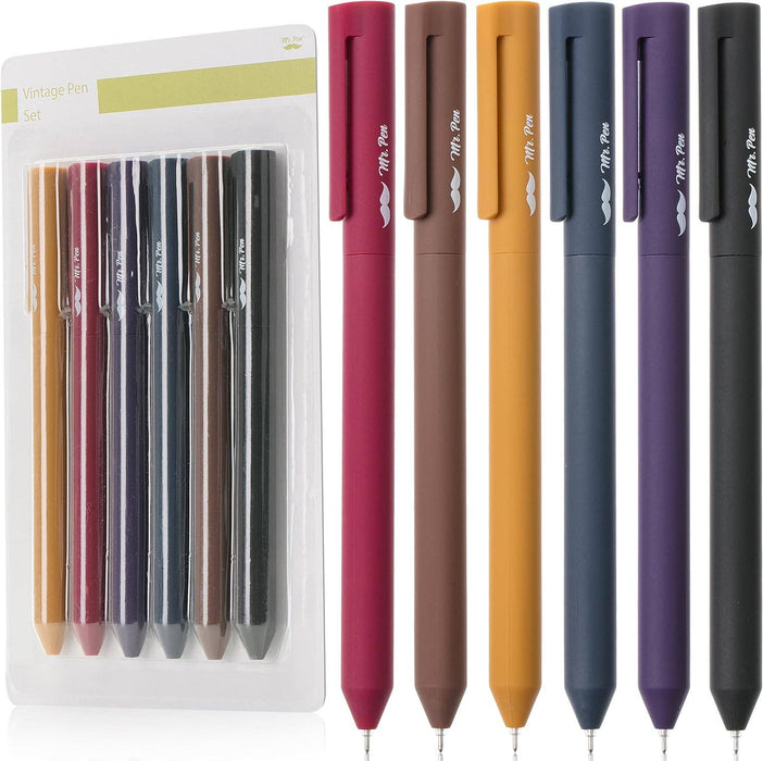 Mr. Pen Retractable Gel Pens, 6 Pack,