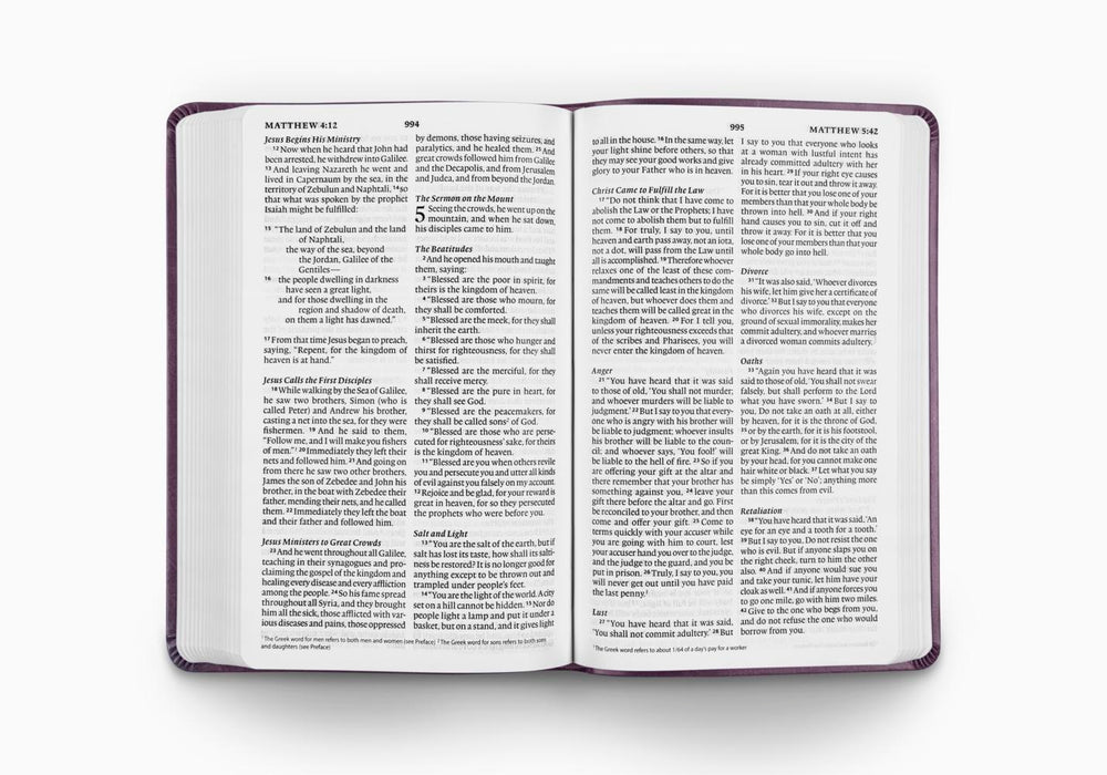 ESV Large Print Value Thinline Lavender Filigree