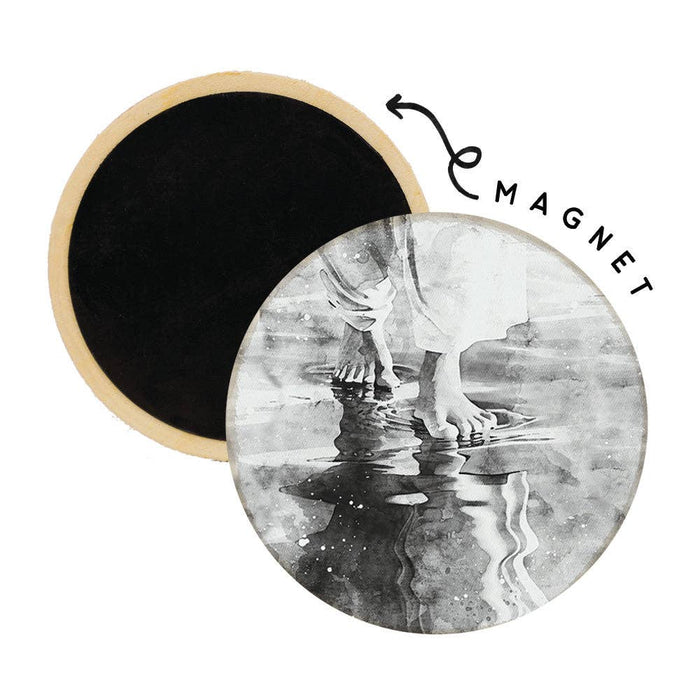 Jesus On Water - Round Magnets MGO1424 - Morning Star Christian Bookstores
