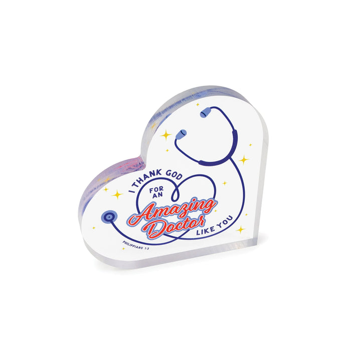 Amazing Doctor Acrylic Heart Plaque – Philippians 1:3