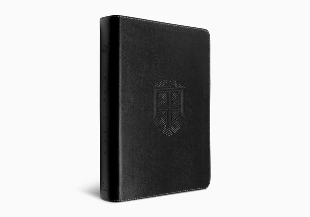 ESV Men's Study Bible, TruTone®, Charcoal, Shield Design