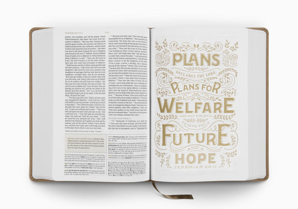 ESV Women's Study Bible, TruTone®, Nubuck Caramel, 1 Chronicles 16:34 Design