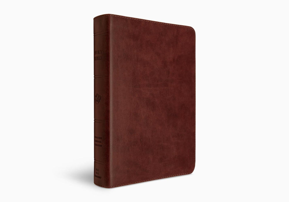 ESV Giant Print Personal Size Bible, Red Letter. TruTone®, Chestnut