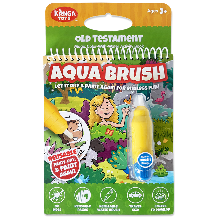 Old Testament #1 Aqua Brush Activity Book, Reusable Travel Activity