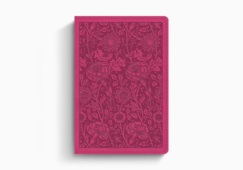 ESV Large Print Compact Bible, Red Letter, TruTone®, Berry, Floral Design