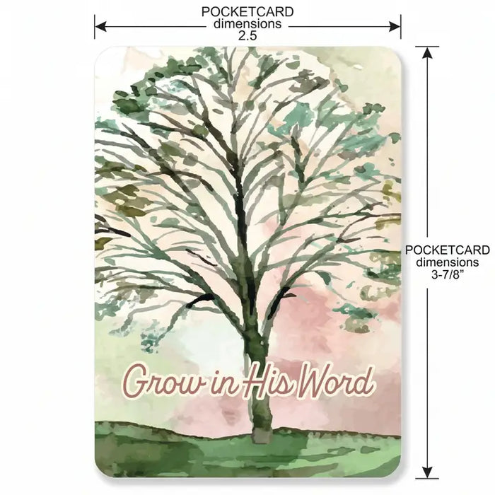 Pocketcard Tree Grow in His Word