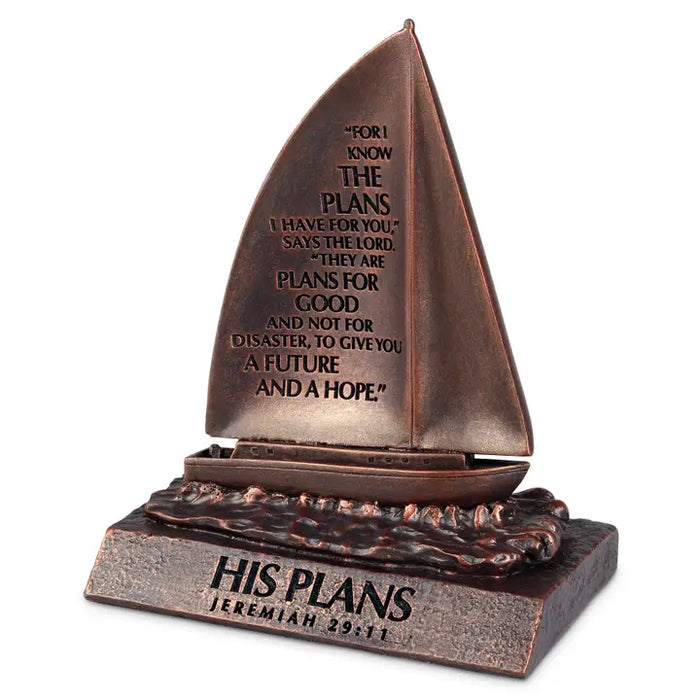His Plans Moments of Faith Small Bronze-Finish Sculpture
