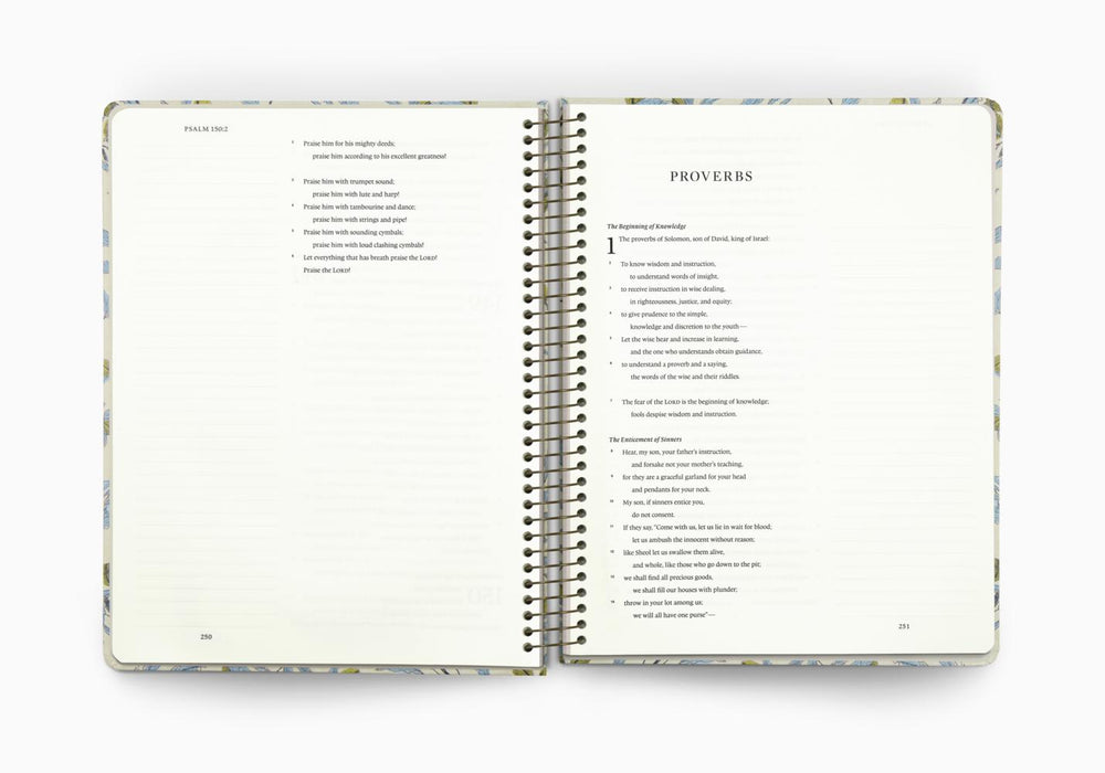 ESV Spiral-Bound Journaling Bible, Poetry, Hardcover, Cover Artwork by Lulie Wallace