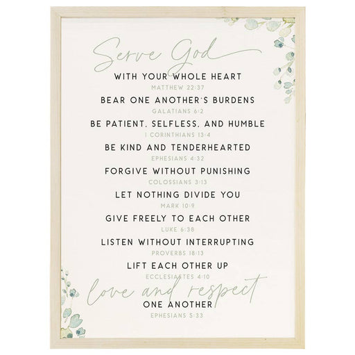 Serve God Love - Thin Frame Rectangle TFR1269 - Morning Star Christian Bookstores