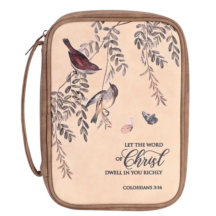 White Dove Bible Case Word of Christ Brown XL