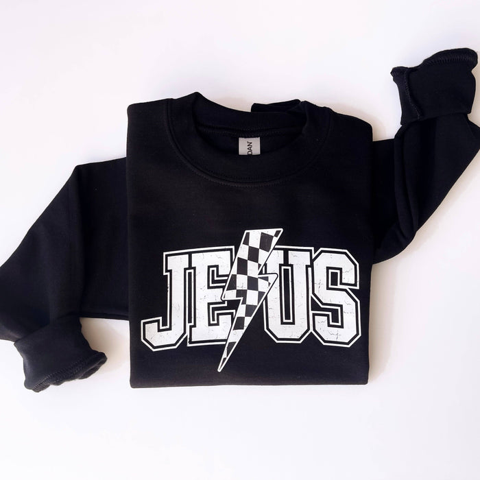 JESUS Checkered Sweatshirt - Kids