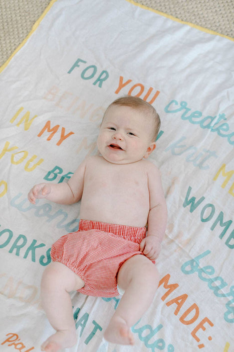 Psalm 139 Muslin Baby Blanket