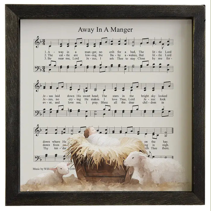Away in A Manger Art - Rustic Frames
