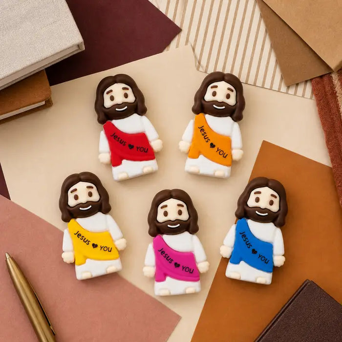 Jesus Figurine Silicone 1.3H 5 Pieces