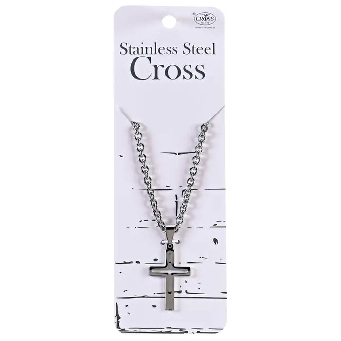 Necklace Boys Cutout Box Cross