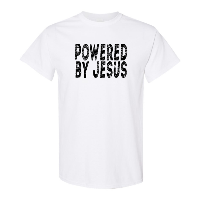 Powered by Jesus Christian T-Shirt (Men) - Morning Star Christian Bookstores