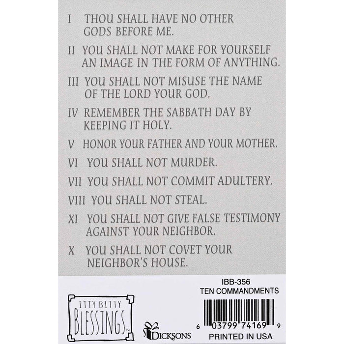 Itty Bitty Card Ten Commandments