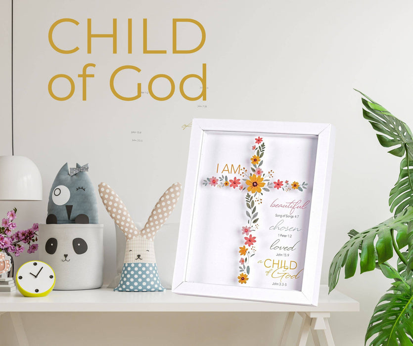 Framed Art I Am Chosen Child Girl