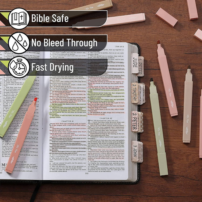 Mr. Pen- Aesthetic Highlighters, 8 pcs, Chisel Tip - Morning Star Christian Bookstores