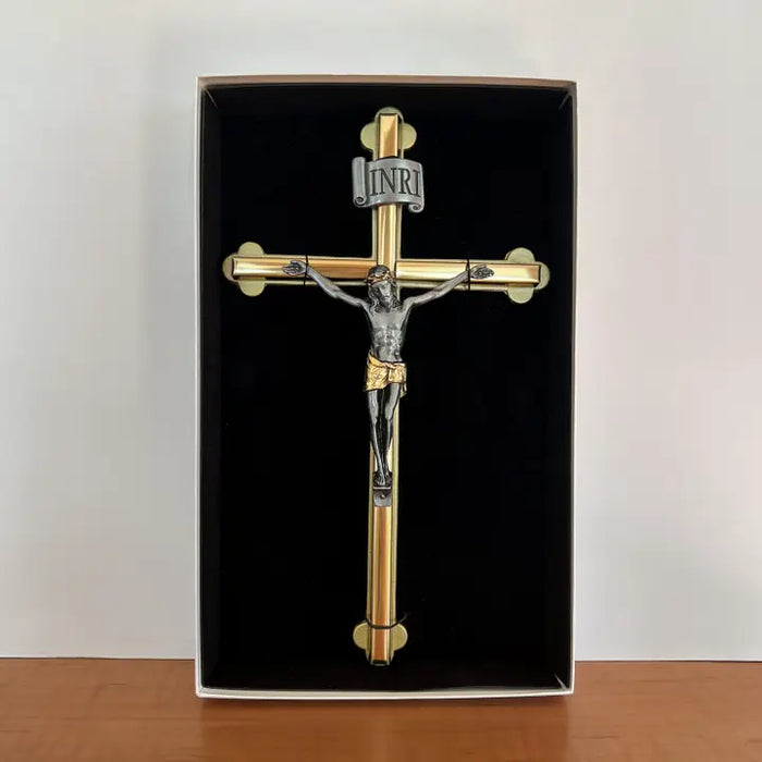 2-tone Wall Crucifix 8”