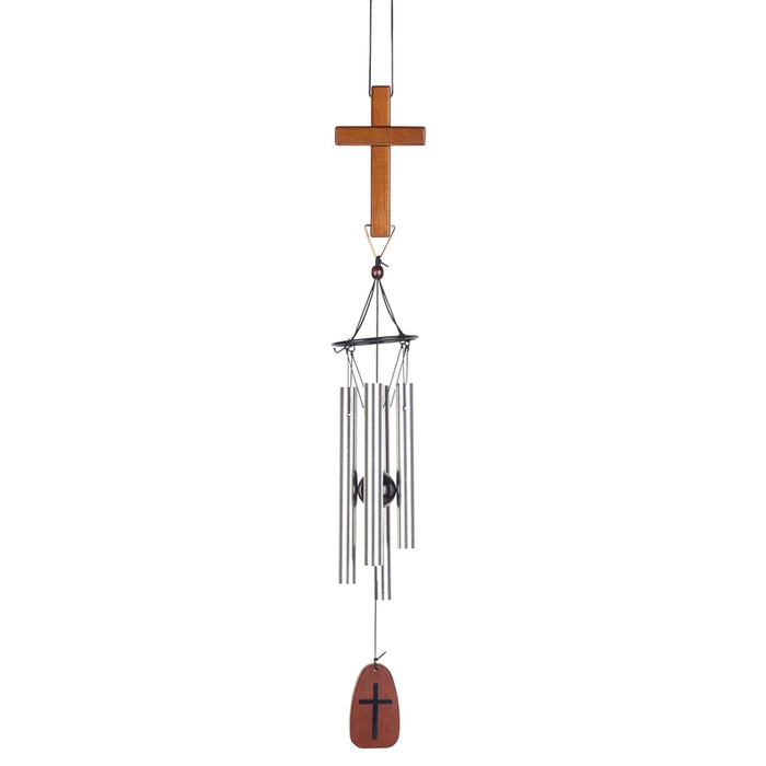 36" Windchime Brown Cross Engraved Sail