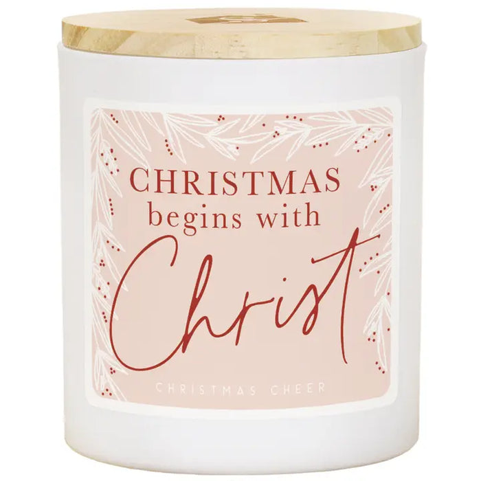 Christmas Begins Pink Christmas Soy-Based Candle