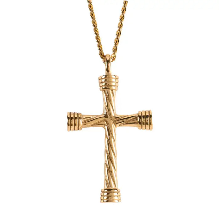 Necklace Rope Cross Gold-Plated 24L