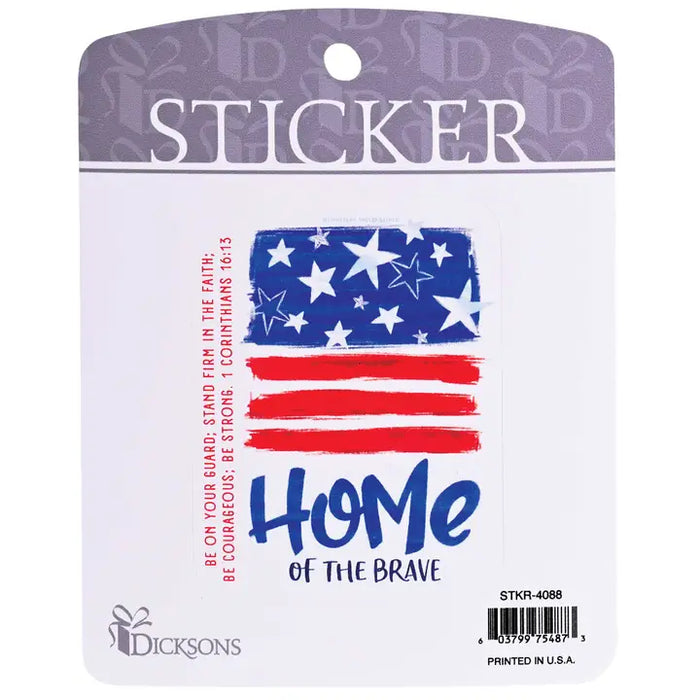 Sticker Home of the Brave 1 Cor. 16:15