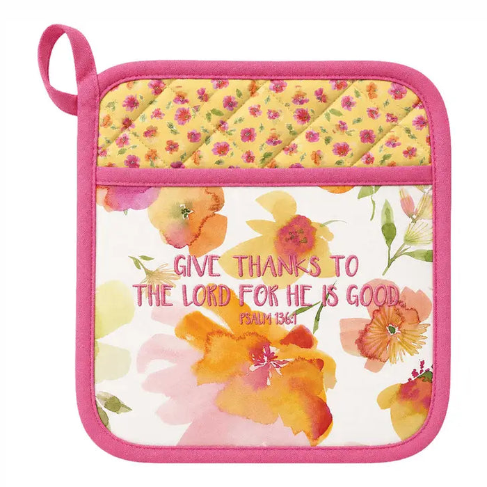 Potholder Give Thanks to the Lord
