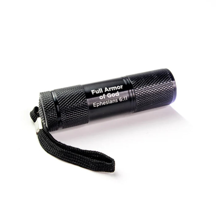 LED Flashlights, Full Armor of God, Eph 6:11 - Black