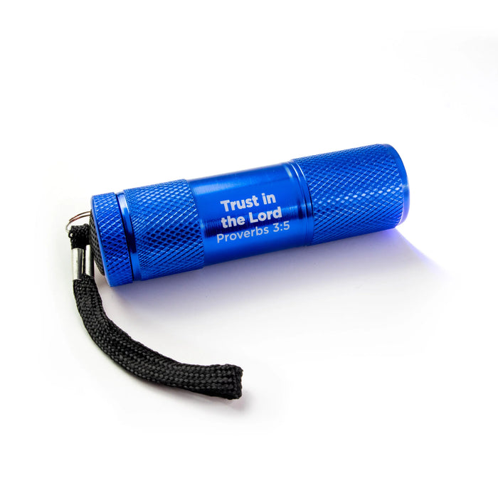 LED Flashlights, Trust in the Lord, Pro 3:5 - Blue