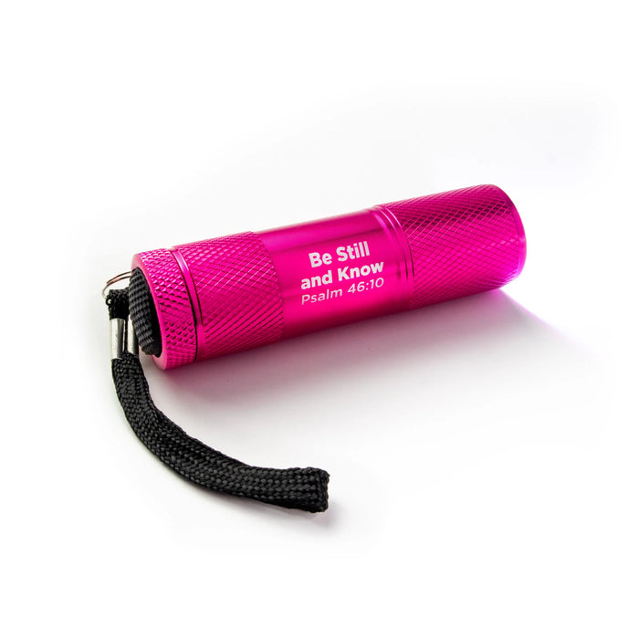 LED Flashlights, Be Still and Know, Ps 46:10 - Pink