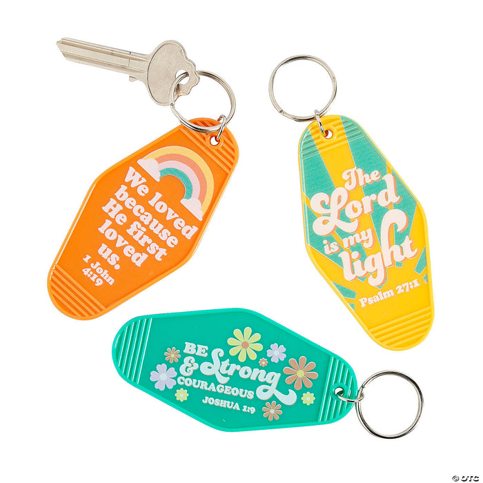 Retro Teen Keychain With Verse