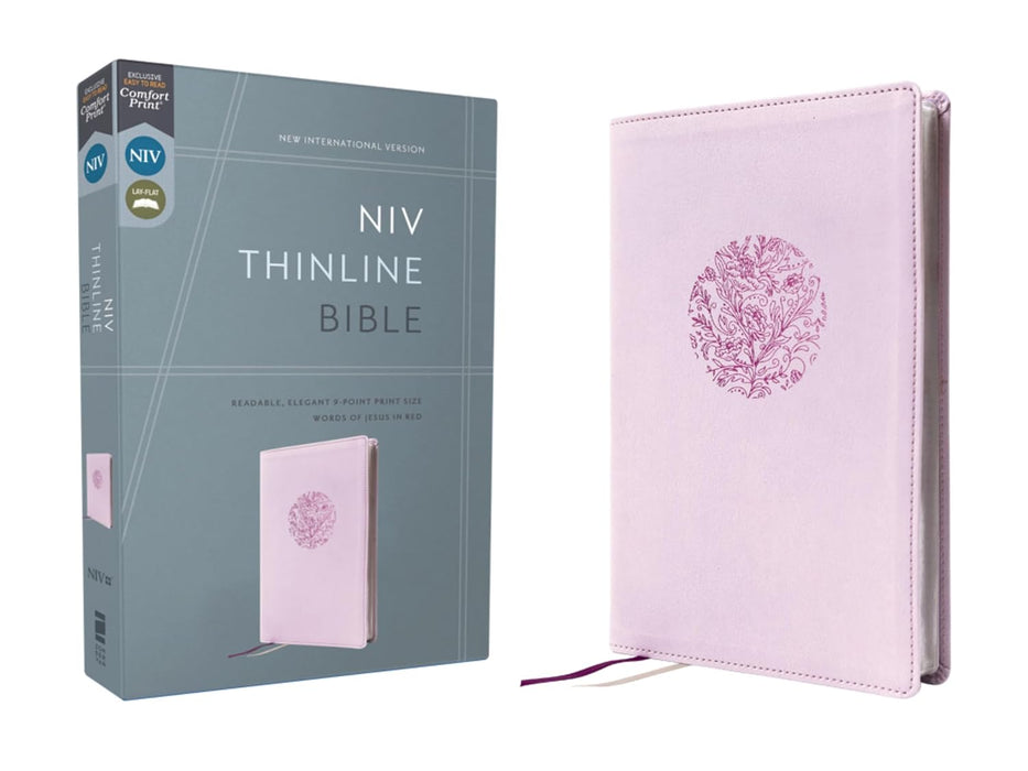 NIV, Thinline Bible, Leathersoft, Purple, Red Letter, Comfort Print