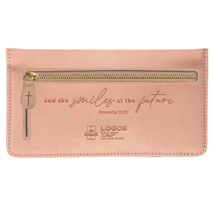 Logos Tap Slim Wallet - She is Strong, Proverbs 31:25