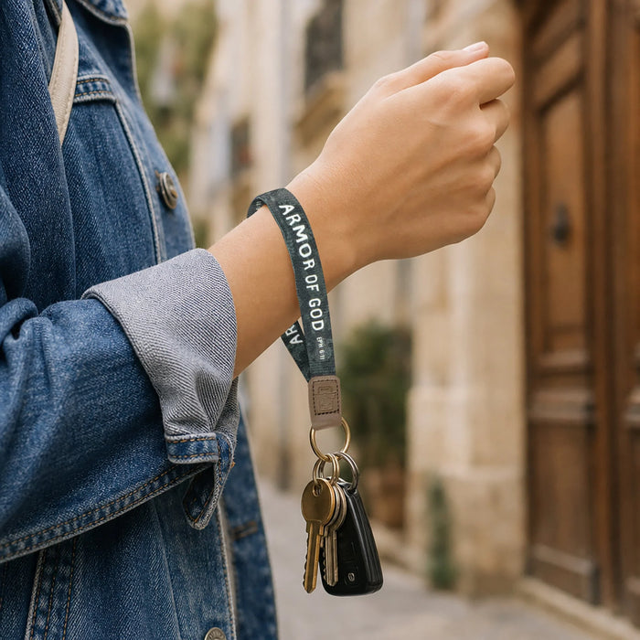 Logos Tap Wrist Lanyard Keychain - Armor of God, Eph 6:11