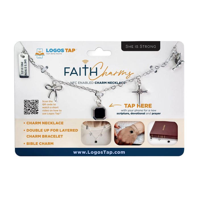 Logos Tap Faith Charms - She is Strong