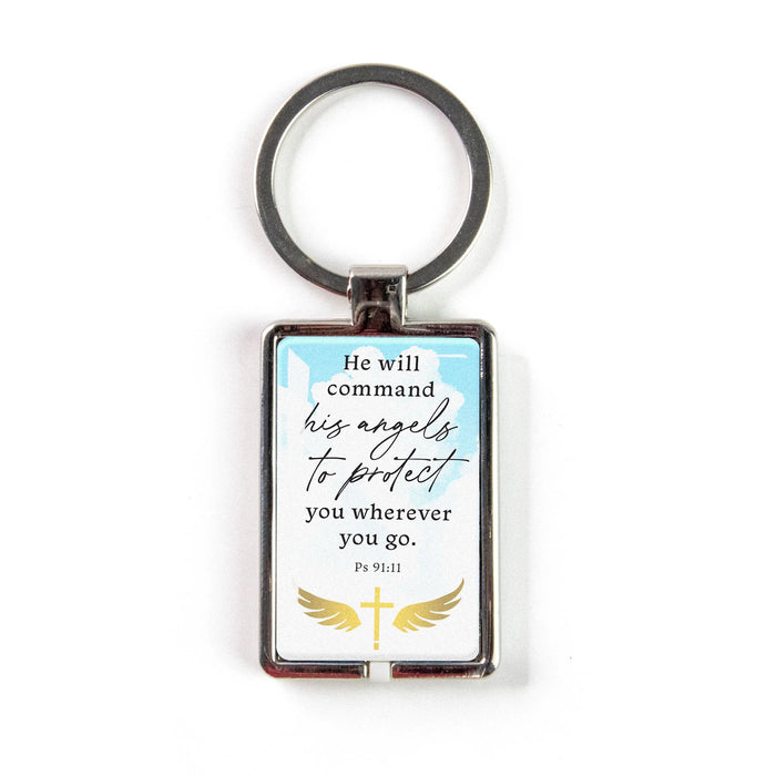 Logos Tap Keychain - His Angels, Ps 91:11