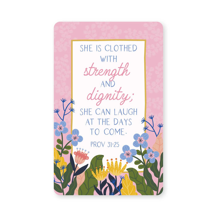 Logos Tap Wallet Card - Strength and Dignity, Pro 31:25