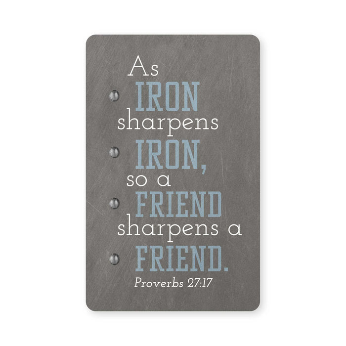 Logos Tap Wallet Card - Iron Sharpens Iron, Proverbs 27:17