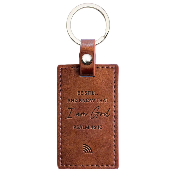 Logos Tap Keychain - Be Still, Psalm 46:10