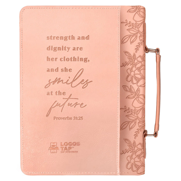 Logos Tap Bible Cover XLarge - She is Strong, Pro 31:25