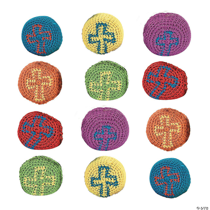 Cross Knitted Hacky Sacks