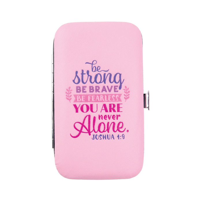 Manicure Set, Light Pink – Be Strong, Joshua 1:9