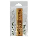 Shaddai & Jerusalem City Olive Wood Mezuzah with Scroll